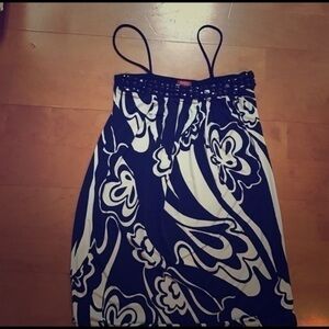 Janette Black and White Flowy Mini Dress Small